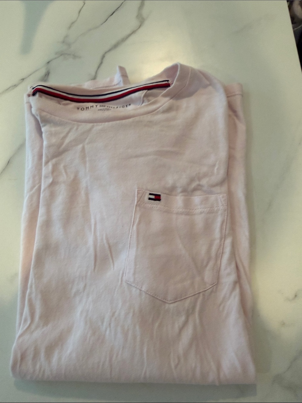 Tommy Hilfiger Men’s Pale Pink Pocket Tee medium